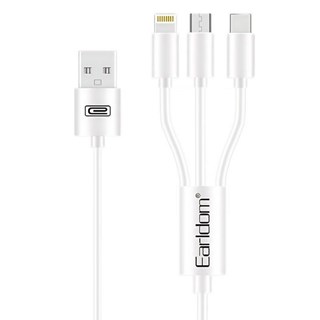 کابل تبدیل USB به USB-C /microUSB/ لایتنینگ ارلدام مدل Earldom EC-IMC018 طول 1.2 متر